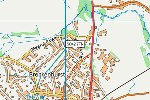 SO42 7TN map - OS VectorMap District (Ordnance Survey)