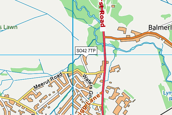 SO42 7TP map - OS VectorMap District (Ordnance Survey)
