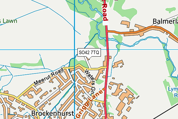 SO42 7TQ map - OS VectorMap District (Ordnance Survey)