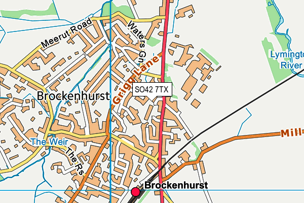 SO42 7TX map - OS VectorMap District (Ordnance Survey)