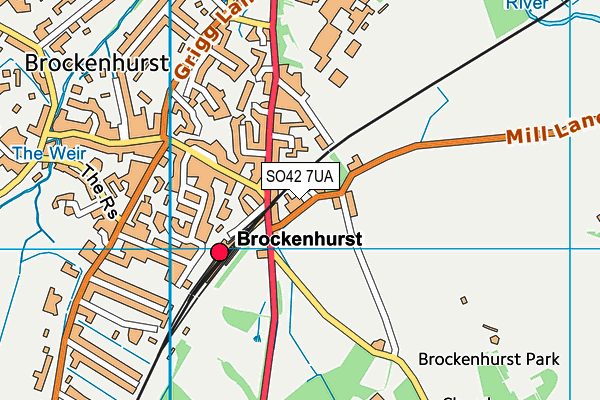 SO42 7UA map - OS VectorMap District (Ordnance Survey)