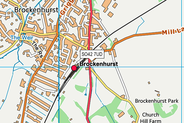 SO42 7UD map - OS VectorMap District (Ordnance Survey)