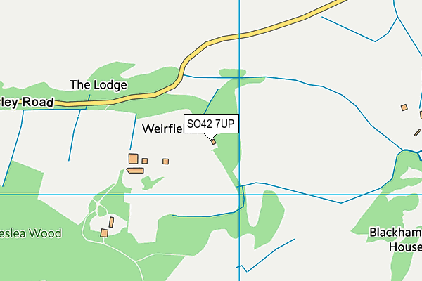 SO42 7UP map - OS VectorMap District (Ordnance Survey)