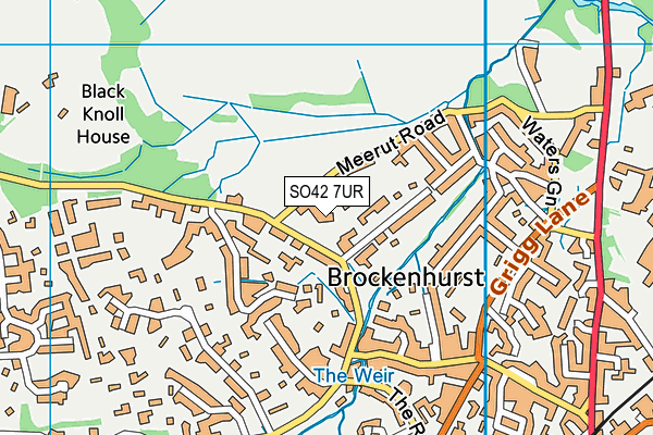 SO42 7UR map - OS VectorMap District (Ordnance Survey)