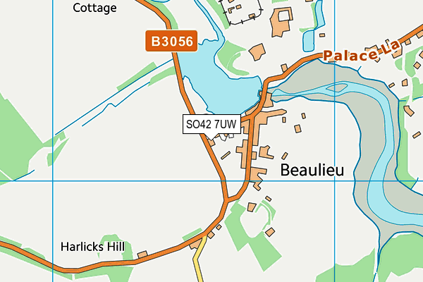 SO42 7UW map - OS VectorMap District (Ordnance Survey)