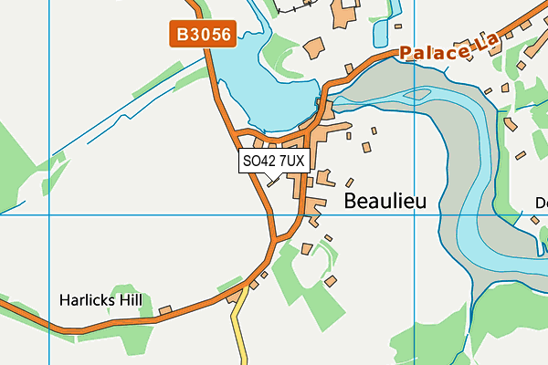 SO42 7UX map - OS VectorMap District (Ordnance Survey)