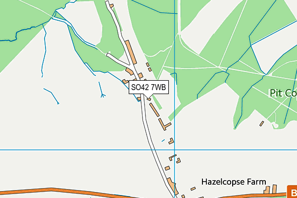 SO42 7WB map - OS VectorMap District (Ordnance Survey)