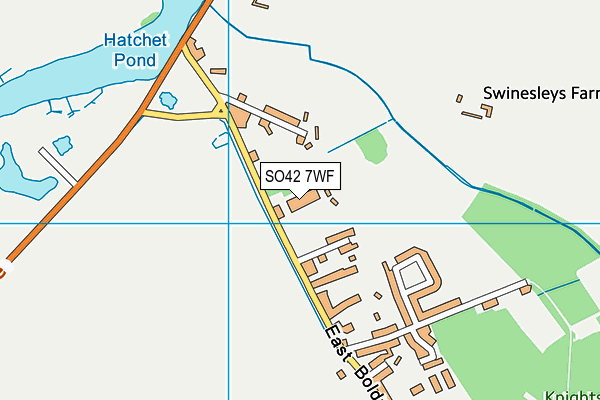 SO42 7WF map - OS VectorMap District (Ordnance Survey)