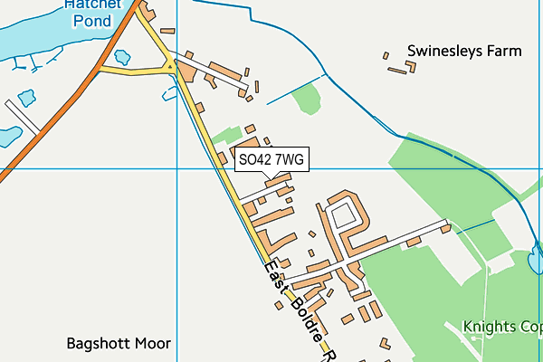 SO42 7WG map - OS VectorMap District (Ordnance Survey)
