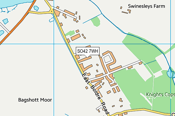 SO42 7WH map - OS VectorMap District (Ordnance Survey)