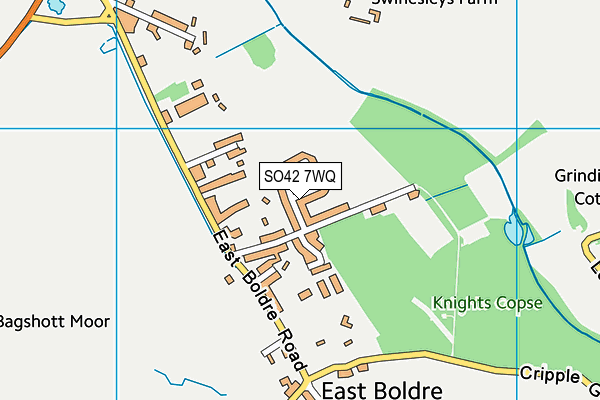 SO42 7WQ map - OS VectorMap District (Ordnance Survey)