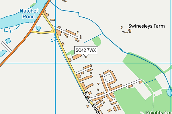 SO42 7WX map - OS VectorMap District (Ordnance Survey)