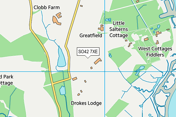 SO42 7XE map - OS VectorMap District (Ordnance Survey)