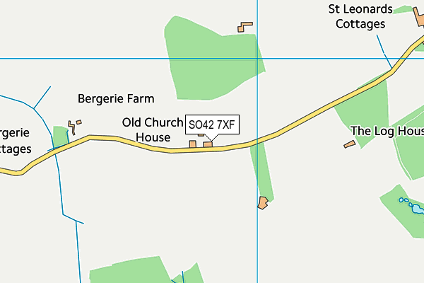 SO42 7XF map - OS VectorMap District (Ordnance Survey)