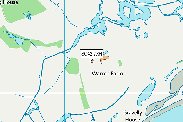 SO42 7XH map - OS VectorMap District (Ordnance Survey)