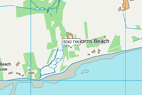SO42 7XN map - OS VectorMap District (Ordnance Survey)