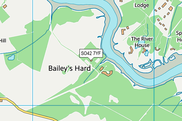 SO42 7YF map - OS VectorMap District (Ordnance Survey)