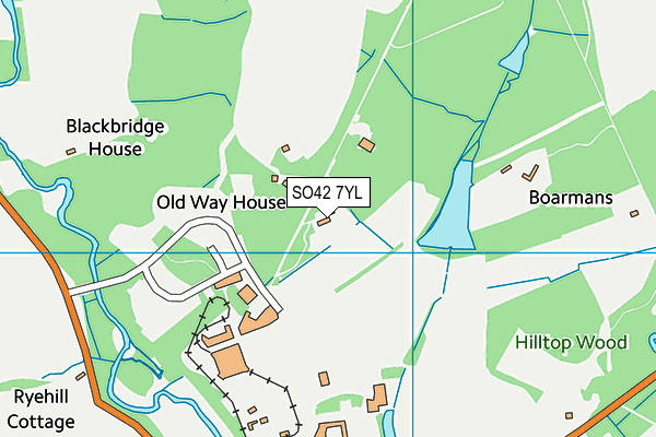 SO42 7YL map - OS VectorMap District (Ordnance Survey)