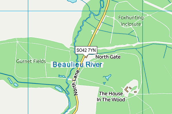 SO42 7YN map - OS VectorMap District (Ordnance Survey)