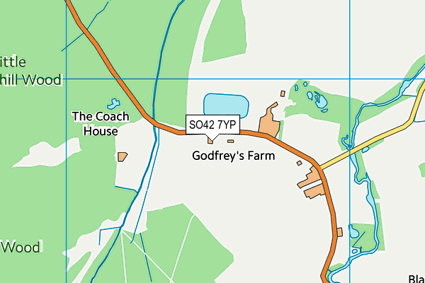 SO42 7YP map - OS VectorMap District (Ordnance Survey)