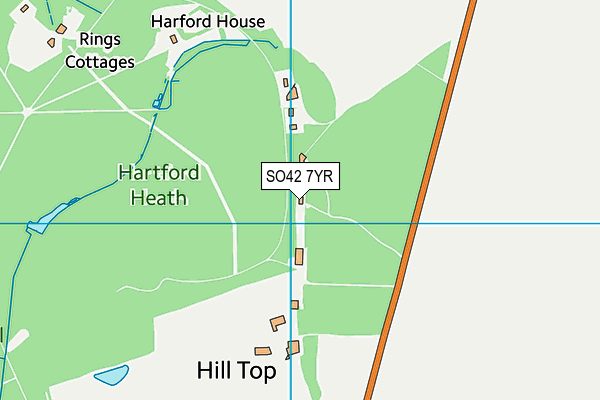 SO42 7YR map - OS VectorMap District (Ordnance Survey)