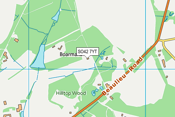 SO42 7YT map - OS VectorMap District (Ordnance Survey)