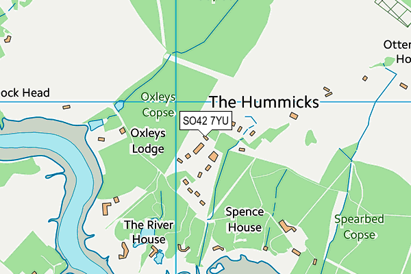 SO42 7YU map - OS VectorMap District (Ordnance Survey)