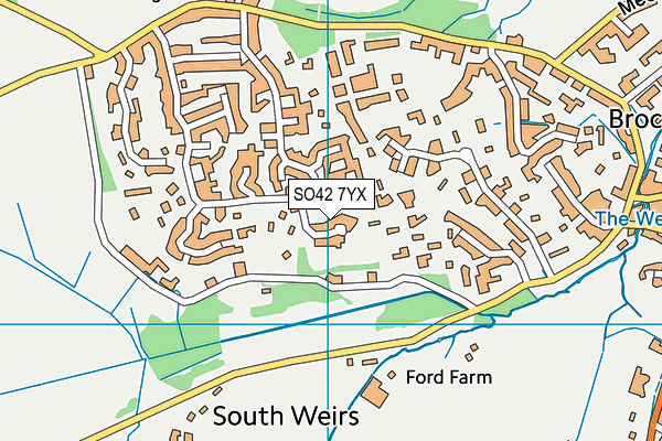 SO42 7YX map - OS VectorMap District (Ordnance Survey)