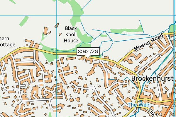 SO42 7ZG map - OS VectorMap District (Ordnance Survey)