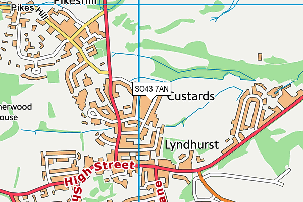 Map of TIMBERLAND PHYSIOTHERAPY LTD at district scale