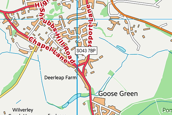 SO43 7BP map - OS VectorMap District (Ordnance Survey)