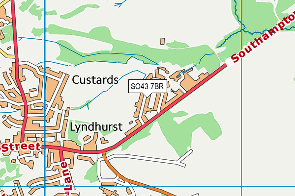 SO43 7BR map - OS VectorMap District (Ordnance Survey)