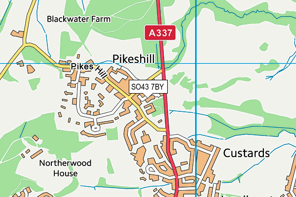 SO43 7BY map - OS VectorMap District (Ordnance Survey)