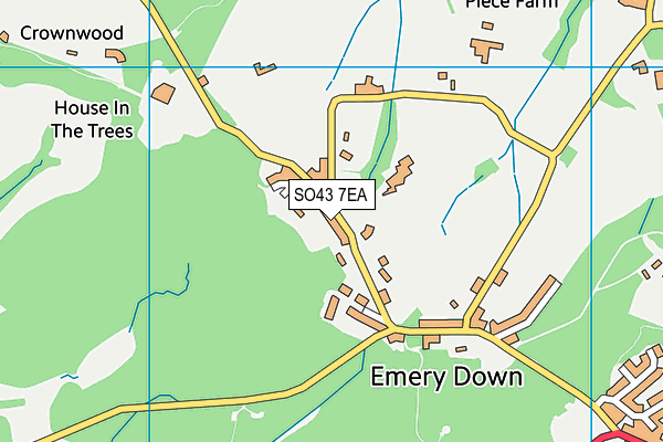 SO43 7EA map - OS VectorMap District (Ordnance Survey)