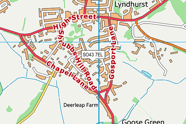 Map of THE MEADOWS B AND B LYNDHURST LTD at district scale