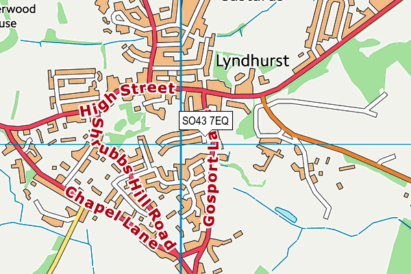 SO43 7EQ map - OS VectorMap District (Ordnance Survey)