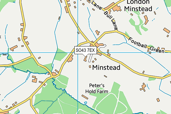 SO43 7EX map - OS VectorMap District (Ordnance Survey)