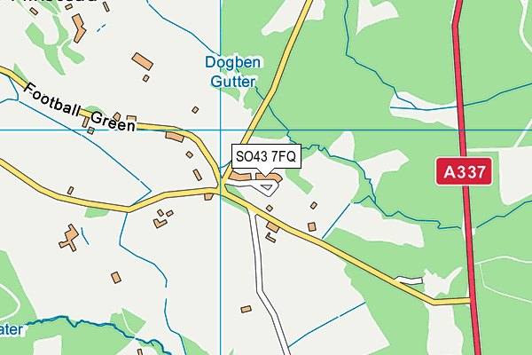 SO43 7FQ map - OS VectorMap District (Ordnance Survey)
