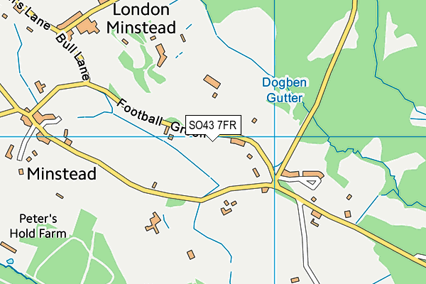 SO43 7FR map - OS VectorMap District (Ordnance Survey)