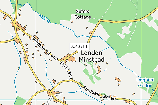 Minstead Training Project map (SO43 7FT) - OS VectorMap District (Ordnance Survey)