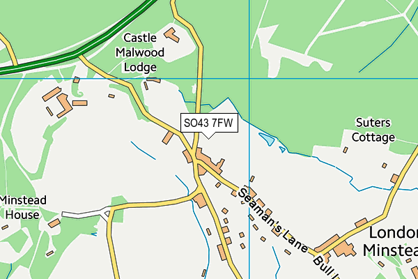 SO43 7FW map - OS VectorMap District (Ordnance Survey)