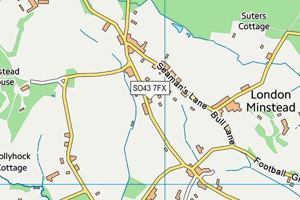 SO43 7FX map - OS VectorMap District (Ordnance Survey)