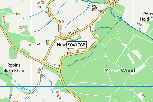 SO43 7GB map - OS VectorMap District (Ordnance Survey)