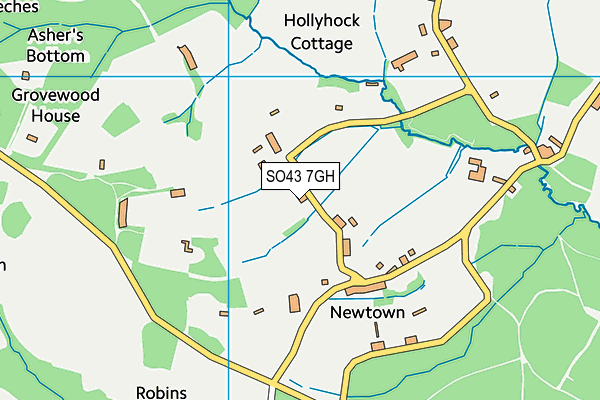 SO43 7GH map - OS VectorMap District (Ordnance Survey)