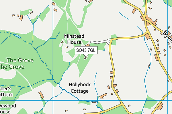 SO43 7GL map - OS VectorMap District (Ordnance Survey)