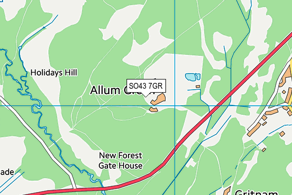 SO43 7GR map - OS VectorMap District (Ordnance Survey)