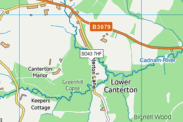 SO43 7HF map - OS VectorMap District (Ordnance Survey)