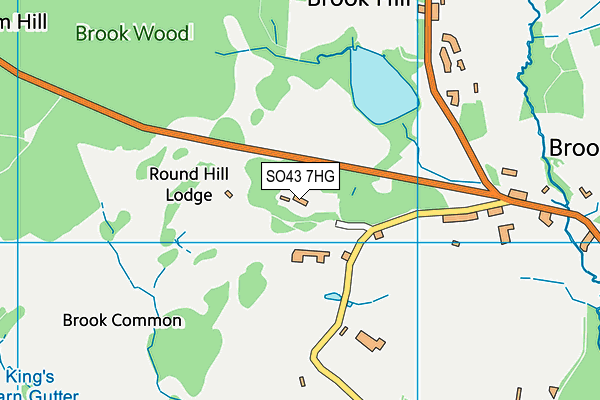 SO43 7HG map - OS VectorMap District (Ordnance Survey)