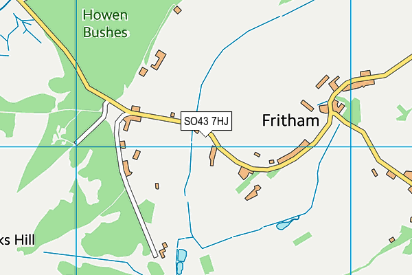 SO43 7HJ map - OS VectorMap District (Ordnance Survey)