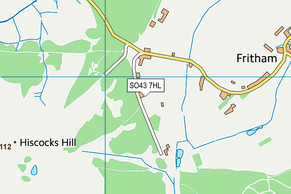 SO43 7HL map - OS VectorMap District (Ordnance Survey)